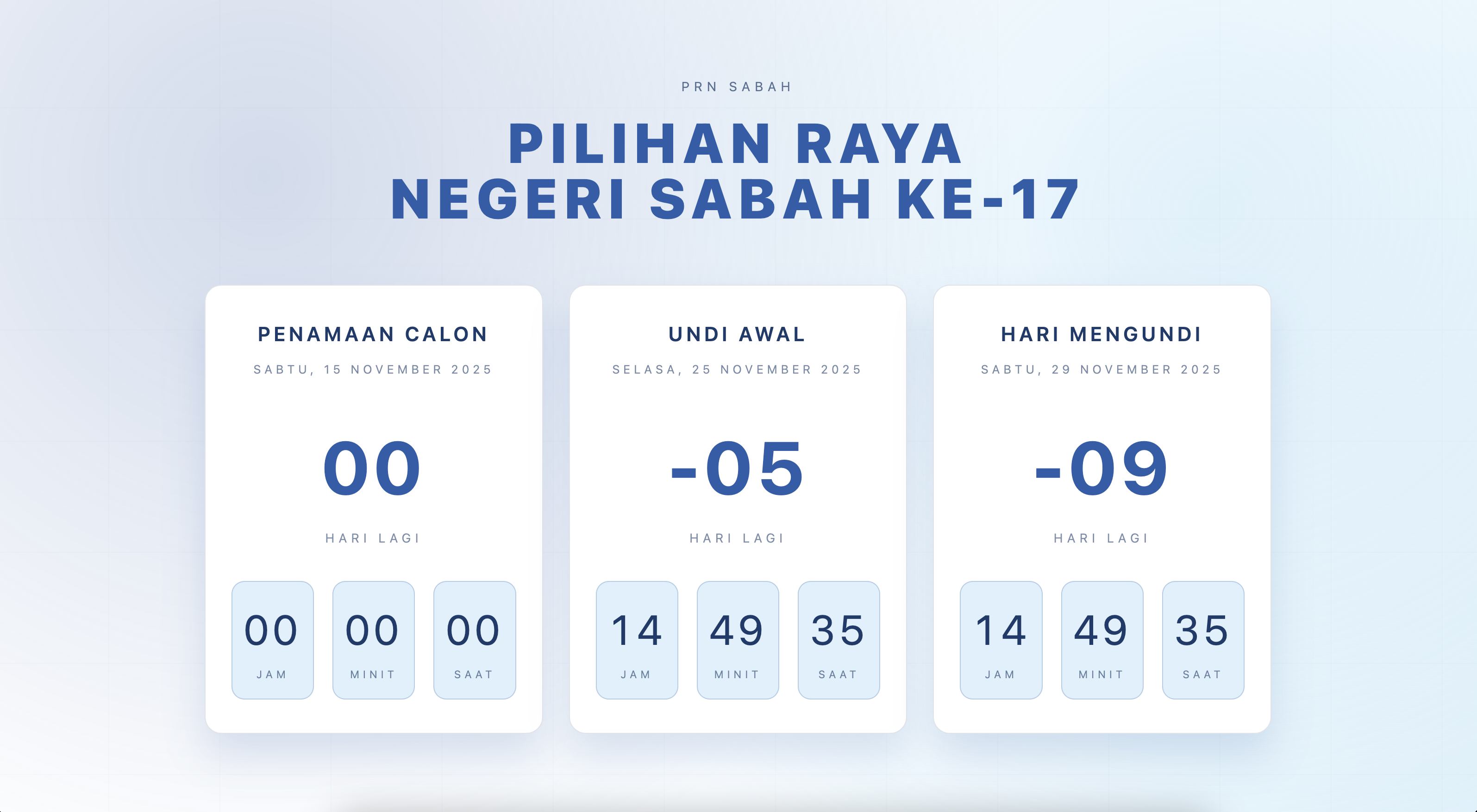 Countdown template hero with timer